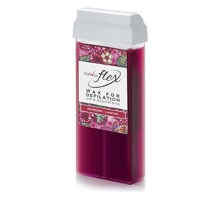 ItalWax Flex Raspberry (Malina) wysokoplastyczny aromatyczny wosk z dwutlenkiem tytanu do depilacji w rolce 100ml do depilacji dużych obszarów owłosienia