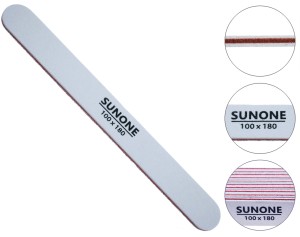 Sunone Pilniki do paznokci 10 sztuk do manicure pedicure prosty biały gradacja 100/180