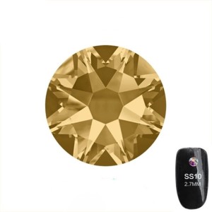 Cyrkonie szklane szlifowane Smoked Topaz SS10 50 sztuk