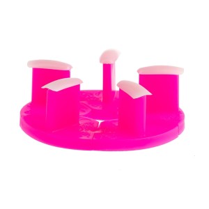 Fuksja ekspozytor puzzle na 5 tipsów uchwyt stojak HOLDER do wzorków i zdobień