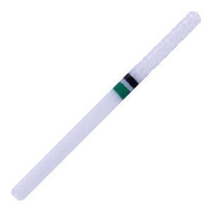 Frez ceramiczny prosty do manicure & pedicure - zielono czarny nr 06