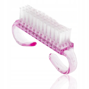 Szczoteczka mini do pyłu manicure i pedicure fioletowa transparentna 1 sztuka