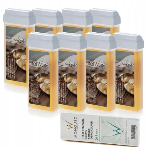 Depilacja 8x wosk w rolce Natural 100g ItalWax paski 20szt 01.png