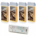 Zestaw do depilacji podgrzewacz  4x Italwax wosk rolka Naturalny paski 100 sztuk 02.png