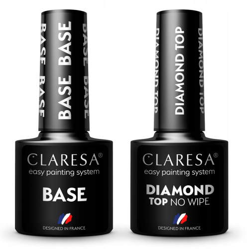 2x Claresa lakier hybrydowy TOP DIAMOND NO WIPE 5g + BASE 5g 01.png