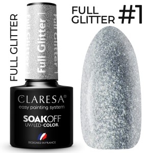 Claresa Lakier hybrydowy FULL GLITTER 1 5g