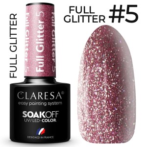 Claresa Lakier hybrydowy FULL GLITTER 5 5g