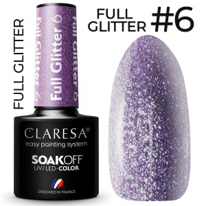 Claresa Lakier hybrydowy FULL GLITTER 6 5g