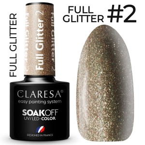 Claresa Lakier hybrydowy FULL GLITTER 2 5g