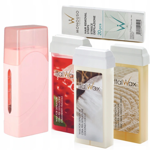 Zestaw ItalWax do depilacji podgrzewacz 40W Single Fo 3x rolka wosk aromatyczny.png