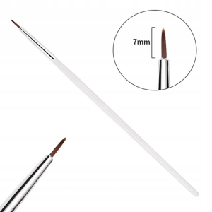 Pędzelek do zdobień Nail Art Brush #00 7mm biały