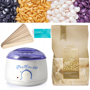 Zestaw ItalWax do depilacji wosk twardy White chocolate podgrzewacz Prowax 100W