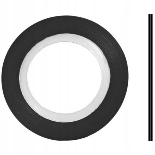 Tasiemka do zdobień paznokci naklejka 1 mm A3 Black nitka czarna 01.png