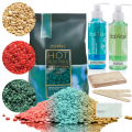 Zestaw do depilacji wosk twardy ItalWax 500g (do wyboru) + żele do depilacji + szpatułki + talk 01.png