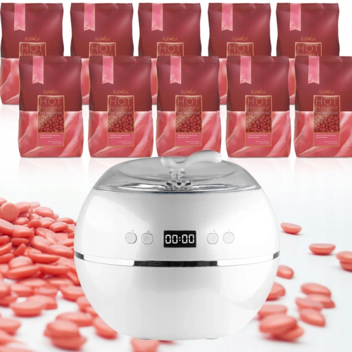 Zestaw do depilacji ItalWax 10x wosk 1kg Rose róża + podgrzewacz 01.png