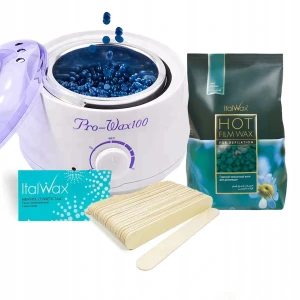 Zestaw do depilacji wosk ItalWax 500g dropsy + podgrzewacz + szpatułki talk
