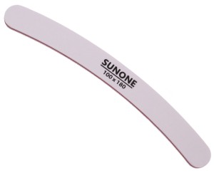 Sunone Pilnik do paznokci 10 sztuk banan biały szary gradacja 100/180