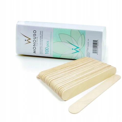 Mini zestaw do depilacji ItalWax paski 100 sztuk + szpatułki 100 sztuk 01.jpg