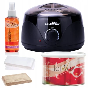 Zestaw do depilacji paskowej ItalWax podgrzewacz 100W + wosk w puszce 400ml Strawberry truskawkowy + dodatki