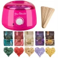Zestaw do depilacji ItalWax podgrzewacz różowy 100W + 5x wosk twardy 100g + szpatułki 01.jpg