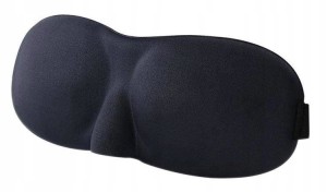 Maska opaska na oczy do spania czarna unisex AG198E