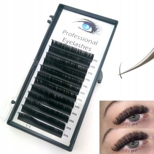 Rzęsy z norki w kasetce Mink 0,07 12mm skręt C przedłużanie