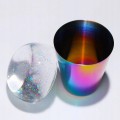 Stempel stempelek tęczowy do odbijania wzorów z blaszek i płytek Holo Rainbow 3,8 cm 02.jpg