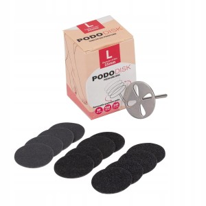 Dysk tarcza do pedicure Pododisk zestaw trzpień z dyskiem + nakładki tarcze wymienne L 25mm