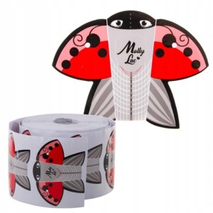 Szablony formy do paznokci Molly Lac Ladybug biedronka 50 sztuk