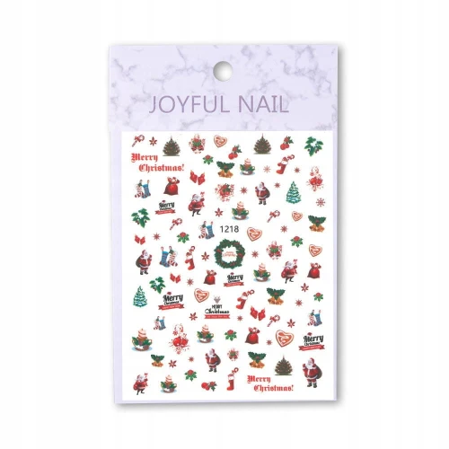 Naklejki do paznokci cienkie samoprzylepne świąteczne Joyful Nail nr 1218 01.jpg