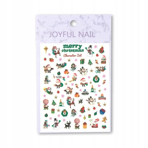 Naklejki do paznokci cienkie samoprzylepne świąteczne Joyful Nail nr 1220 01.jpg