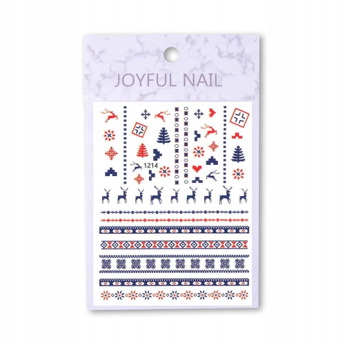 Naklejki do paznokci cienkie samoprzylepne świąteczne Joyful Nail nr 1214 01.jpg