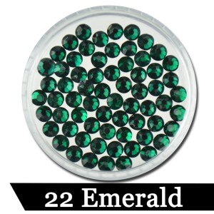 22. 50 sztuk szklane cyrkonie kolorowe SS6 Emerald