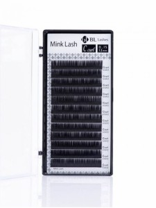 BL Lashes Rzęsy Mink Czarne 12 pasków skręt C 0,20mm 12mm