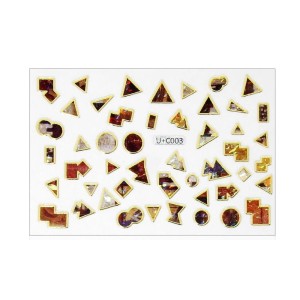 Naklejka do paznokci holo 3d arkusz 80 x 55 mm Nr U C003
