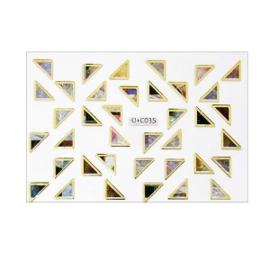 Naklejka do paznokci holo 3d arkusz 80 x 55 mm Nr U C035