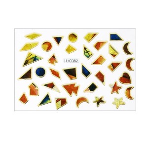 Naklejka do paznokci holo 3d arkusz 80 x 55 mm Nr U C082