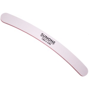 SUNONE Pilnik do paznokci do manicure pedicure banan biały, gradacja 180/240 1 sztuka