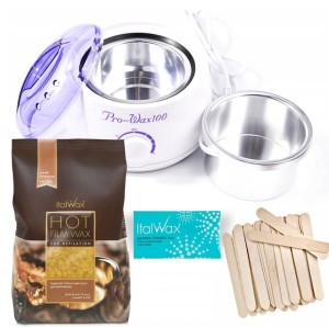 ZESTAW Depilacja Podgrzewacz Wosk Italwax 1kg NATURALNY