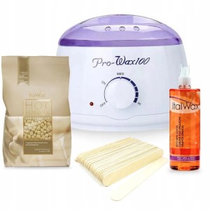 Zestaw do depilacji bezpaskowej ProWax Biała Czekolada ItalWax + preparat po depilacji