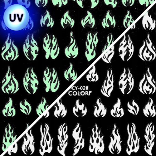 Naklejki do paznokci cienkie samoprzylepne świecące w UV Colorf CY-028 01.jpg