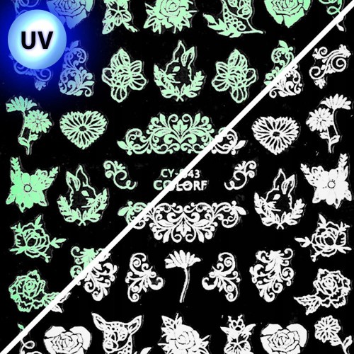 Naklejki do paznokci cienkie samoprzylepne świecące w UV Colorf CY-043 01.jpg