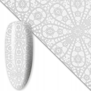 Folia transferowa do zdobień paznokci 80 cm White nr 14