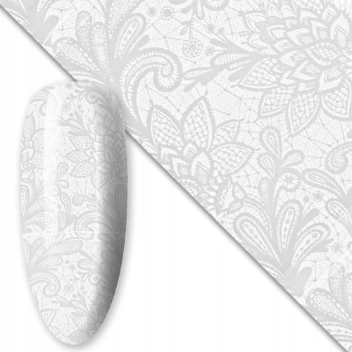 Folia transferowa do zdobień paznokci 80 cm White nr 17 01.jpg