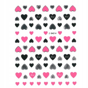 Naklejki do paznokci cienkie samoprzylepne Nail Art Sticker pink Nr Z-D4214