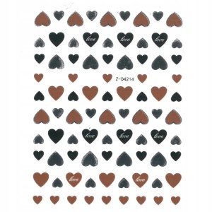 Naklejki do paznokci cienkie samoprzylepne Nail Art Sticker brown Nr Z-D4214