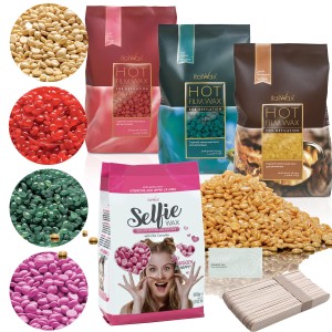 Zestaw do depilacji ItalWax 4x wosk twardy 2kg + szpatułki + talk