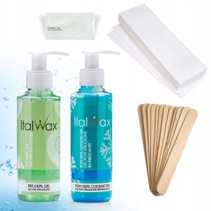 Zestaw ItalWax Żel 2x100 ml + Talk + Paski + Szpatułki