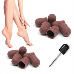 10x Kapturek ścierny do pedicure PODO 16mm #240 + nośnik gumowy