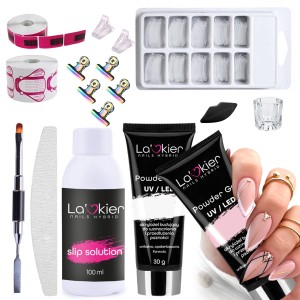 Zestaw budujący 2x Powder Gel La'kier 30ml + akcesoria